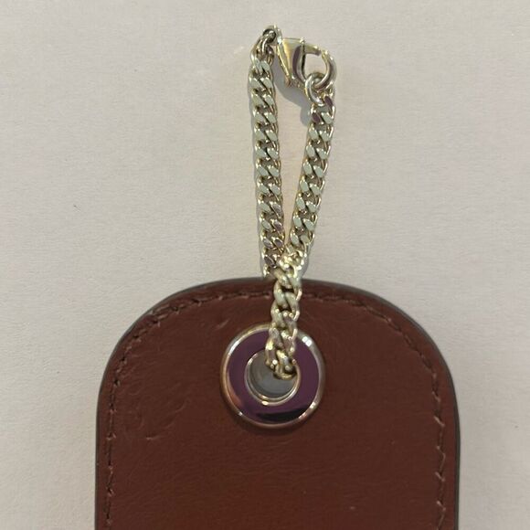KATE SPADE Brown Leather Keychain/Hang Tag - Picture 2 of 5